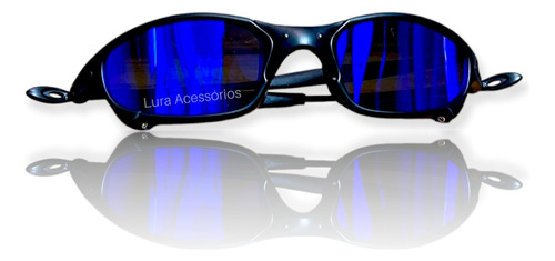  Óculos De Sol Juliet Black X-metal Vilão Board Penny Azul