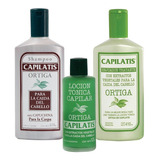 Shampoo Para La Caspa  + Enjuague + Locion Capilatis Ortiga