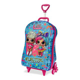 Mochila Lol Surprise Eletric 3d 3 Rodinhas Maxtoy Infantil Cor Azul-claro