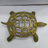 Antiguo Apoya Pava De Bronce Tortuga