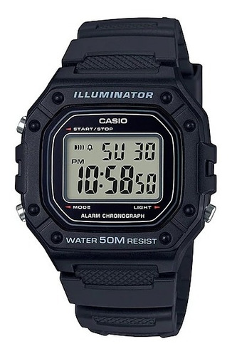 Reloj Casio Hombre Silicona W-218h-1av Digital Deportivo 