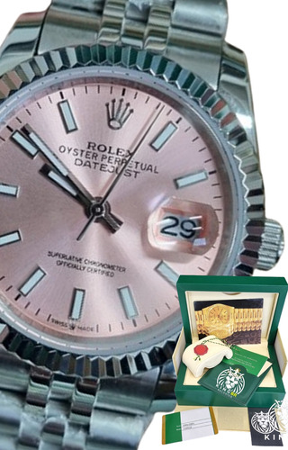 Relogio Rolex Datejust Pink Rosa 36mm Base Eta 3035 C/ Caixa