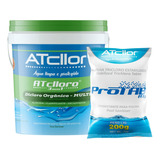 Kit Cloro Para Piscina 10kg E Pastilha Cloro 200g Atcllor