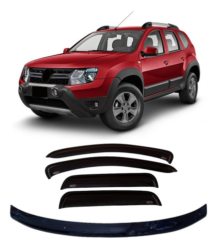 Deflector De Capot + Ventanas Adhesivos X4 Duster 2012-2020