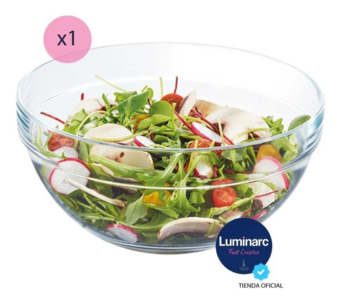 Ensaladera Apilable 26 Cm Luminarc Vidrio Templado X1u