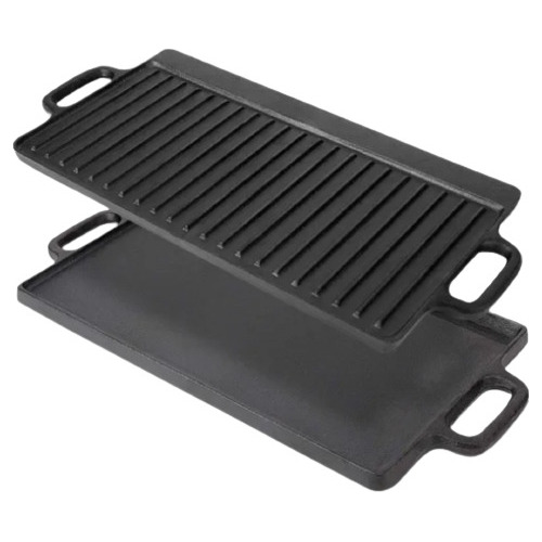 Plancha Bifera Hierro Dos Lados 42.5 Cm Grill Parrilla