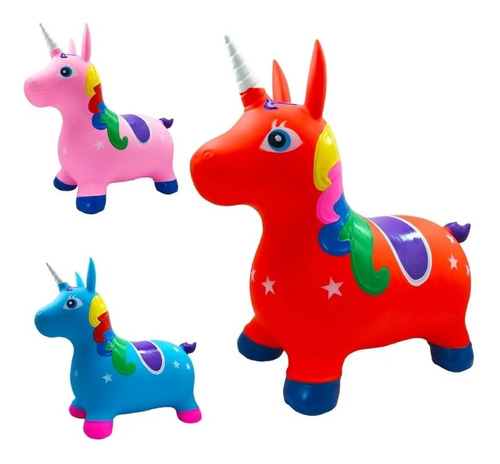 Montable Unicornio Dinosaurio Burro Inflable C/luz Y Sonido