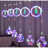 Cascata 135 Ledsargolas E  Bolas Figuras Natalinas Bivolt 3m