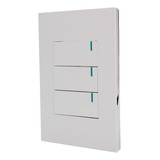 Interruptor Triple Blanco White De Lujo Exclusivo Mas Grande Corriente Nominal 10 A Voltaje Nominal 127v