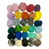 Pack Felting Vellon 30 Ovillos Colores Surtidos Pura Lana