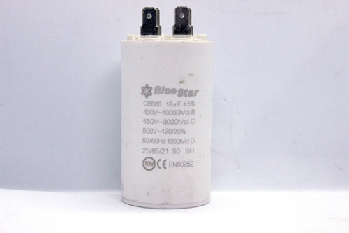 Capacitor Condensador 18uf Blue Star 400/450v 50/60hz