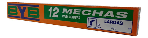 Mecha P/ Madera Byb 7/16 Pulgada Larga P/ Tal Eléc X 12u.