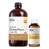 Kit Aceite De Ricino 500ml Y Vitamina E, Capilar Corporal