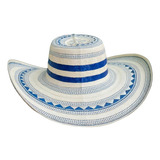 Sombrero 23 Fibras Exclusivo Azul Artesanal Duradero