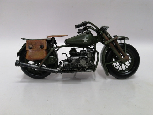 Moto Hojalata U.s.a De Colección Harley Davidson Militar