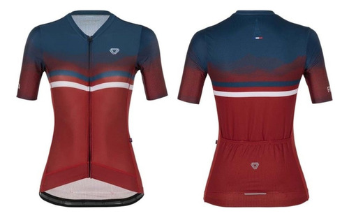 Jersey Ciclismo M/c Mujer Gw Liberte French Rojo