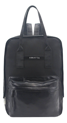 Mochila Urbana Amayra Mochila Amayra Pu 67c2387 Color Negro 23871 Diseño Combinado