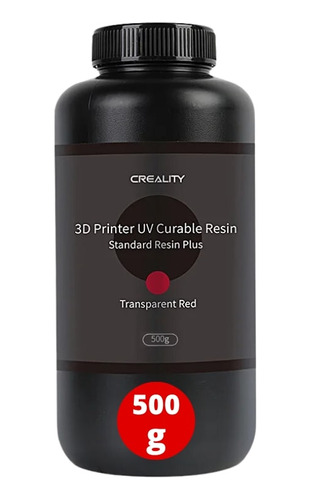 Resina Para Impresoras Creality Plus 3d 500g Rojo Transp.