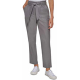 Calvin Klein Faux Leather Tie-waist Pants Tin Pantalon P/dam