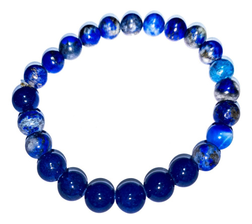 Pulsera Lapislazuli Natural Afgano 8 Mm 