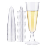 50 Copas De Vino Champagne Bebidas De Plástico Desechables 