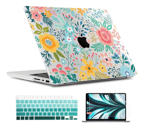 Funda Rígida Twolskoo Para Macbook Pro 16  2485 Flowers