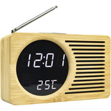Radio Reloj Despertador Everwood Para Batería De Respaldo De