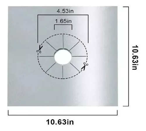 Protector 6 Pzs Cubierta Revestimiento Para Estufa Plata 