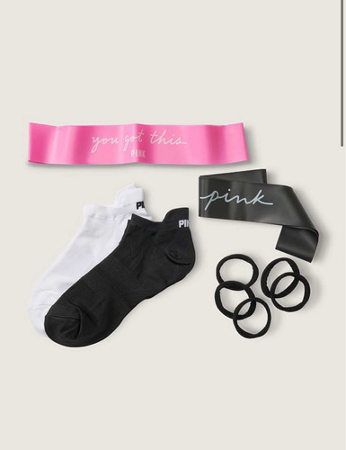 Set Para Ejercicio Calcetas Victorias Secret Pink Original