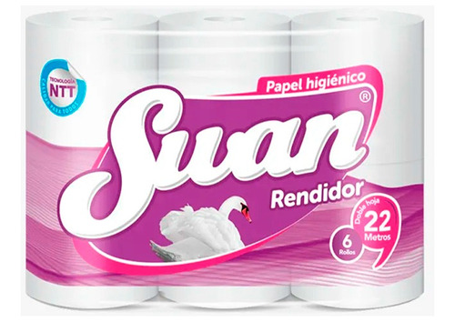 Papel Higiénico Swan - Doble Hoja - 6 Rollos - 22 Mts Cu