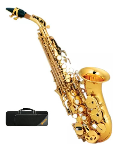 Saxofon Soprano Dorado Curvo Century Cnsx001 C/ Estuche 