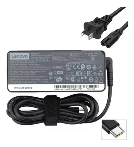 Cargador Original Lenovo Thinkpad L14 Tipo C 20v 3.25a 65w