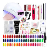 Kit Inicial Completo Uñas Polygel Deco Nailart Cabina Torno 