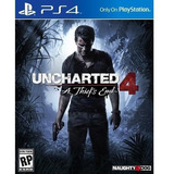  Jogos Ps4 Midia Fisica Uncharted 4: A Thief Jogo Usado     