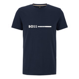 Camiseta Boss Regular Fit Em Algodão Com Proteção Uv