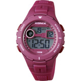 Reloj Digital Xonix Violeta Mujer Alarma Sumergible Ik-a03