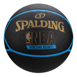 Balón De Baloncesto Spalding Highlight, Caucho Azul/negro