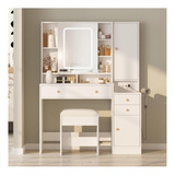 Vanity Desk With Mirror And Lights