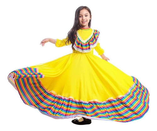 Riv Vestido De Fiesta Del Día De Los Muertos Niña Mexicana