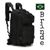 Mochila Tática Militar Impermeável +bandeira Brinde 30litros