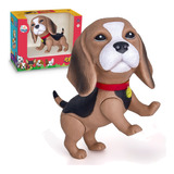 Brinquedo Boneco Cachorrinho Beagle Super Realista Em Vinil