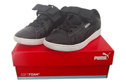 Zapatillas Puma Vikky Ribbon Talle 30 Con Abrojo Y Moño