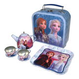 Frozen Set De Te 7 Piezas Metalicas Valija Original Fa661