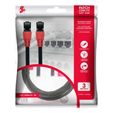 Cabo De Rede Cat7 Patch Cord Ftp 600 Mhz/10 Gbps 3m Vermelho