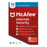 Mcafee Internet Security 10 Dispositivos 1 Año Digital