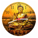 Relógio De Parede Budismo Meditação Buda Com 40 Cm R10