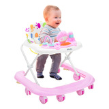 Andadera Bebe Musical Interactiva Plegable 4 Posiciones Color Rosa