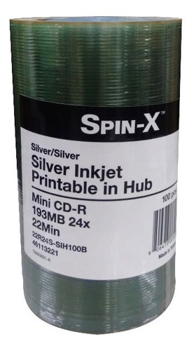 Mini Cd-r Silver Spin-x X100