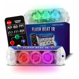 Zendel Controle Remoto Kit Strobo Flash Beat Ir Rgb Som Auto