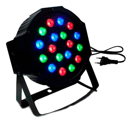 Canhão Refletor Led 18 Leds Rgb Bivolt - Preto